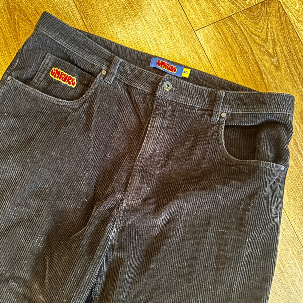 Empyre Relaxed Fit Corduroy Pants Black Baggy Skate Trousers Mens 40